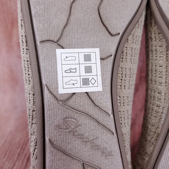 Skechers Cleo Point Toe Ballet Flats Womens Size 8.5 Knit Slip On Natural 158308 - Picture 14 of 15
